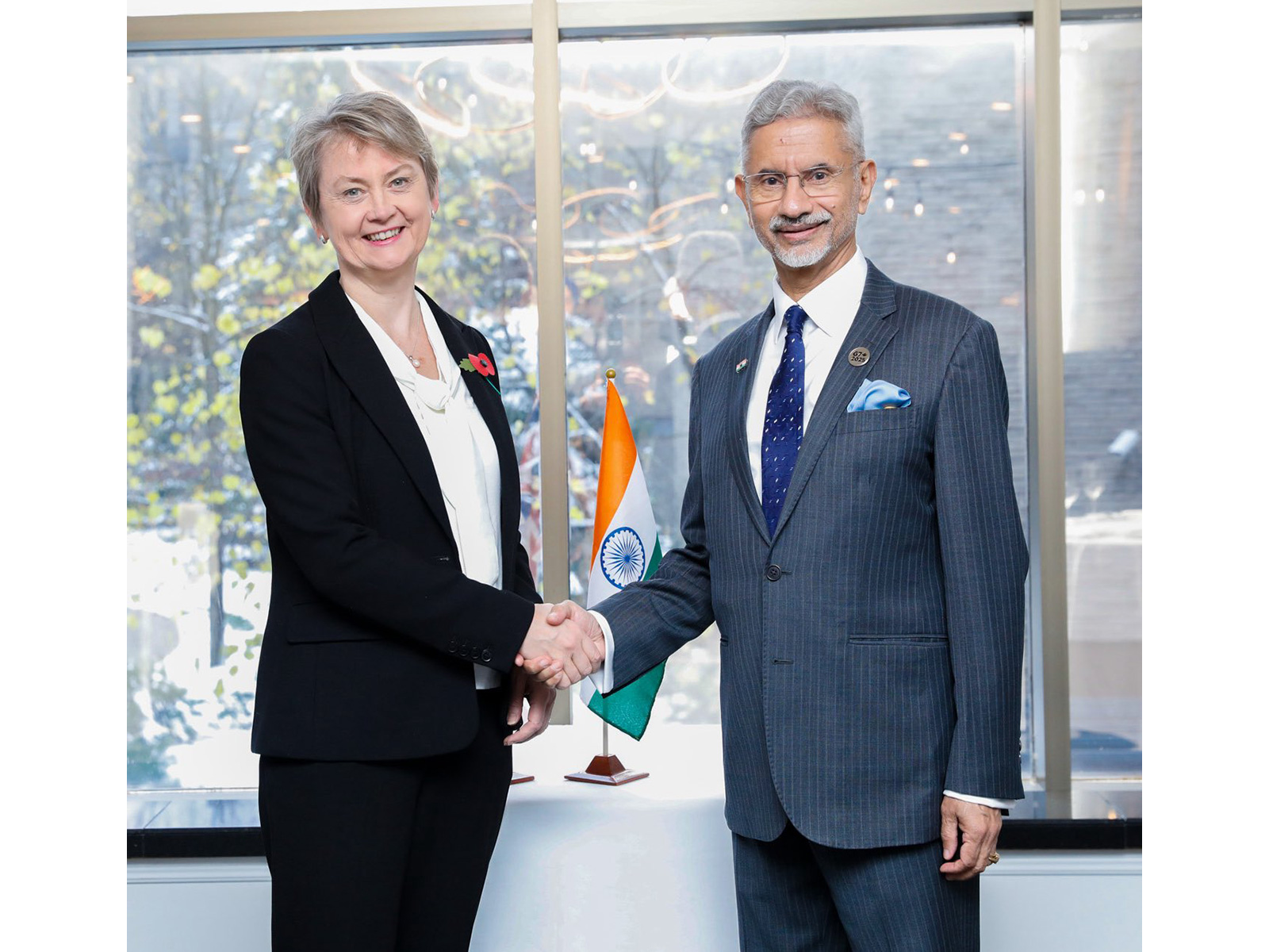 EAM Jaishankar with UK Foreign Secretary Yvette Cooper (Photo/ X@DrSJaishankar) EAM Jaishankar with UK Foreign Secretary Yvette Cooper (Photo/ X@DrSJaishankar)