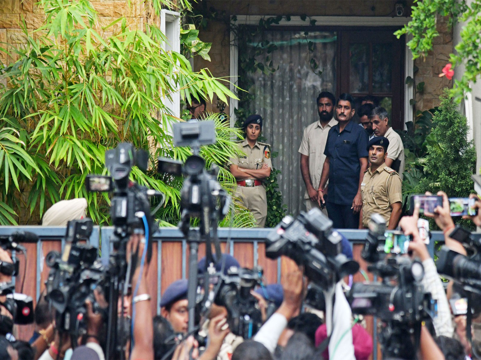 Visuals from outside the residence of IPS officer Y. Puran Kumar who committed suicide (File Photo/ANI)