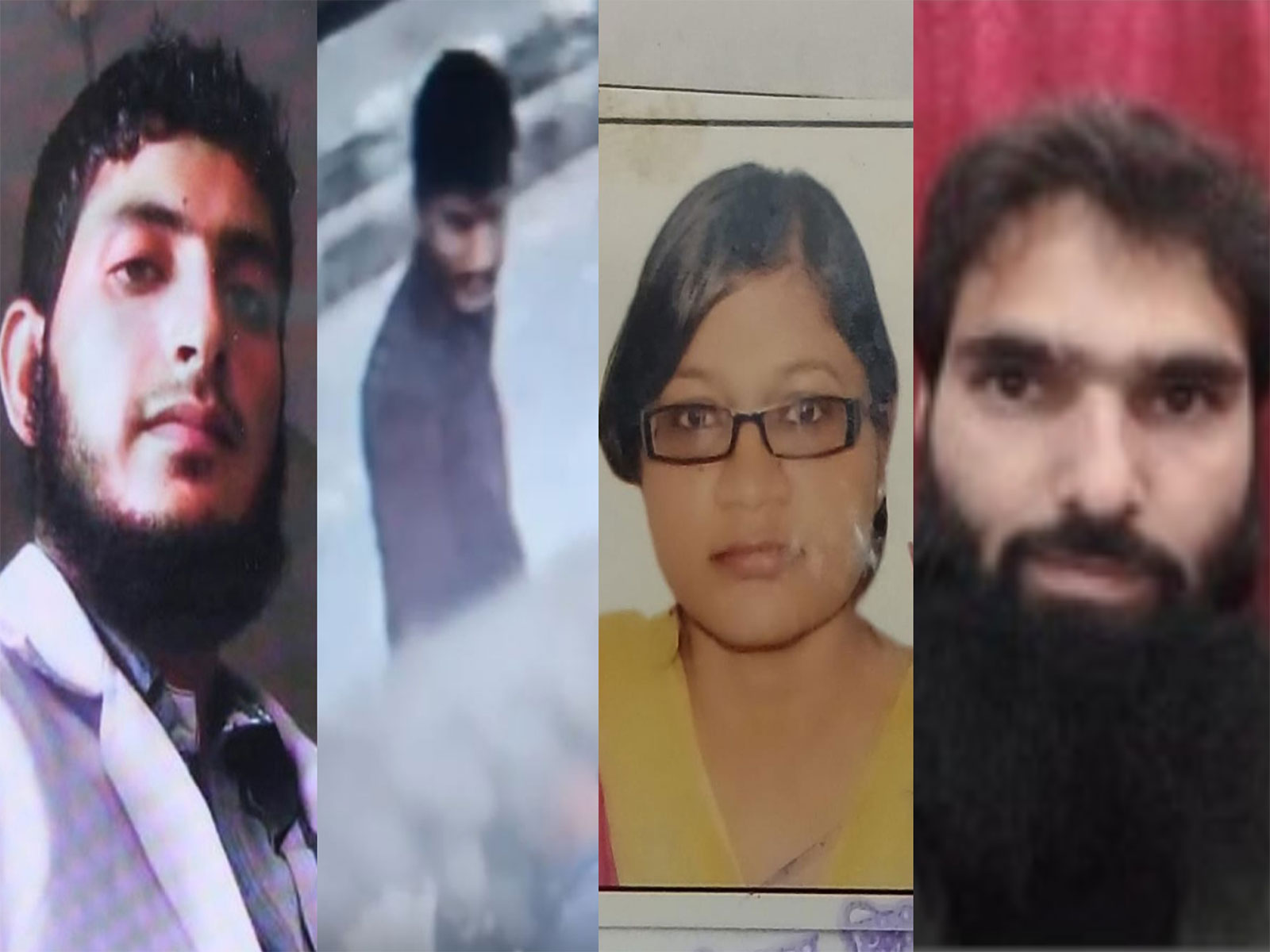 Four people (from extreme left) Dr Muzammil; Dr Umar Nabi; Dr Shaeed Shahin; Dr Abdul Rather allegedly responsible for Delhi blast (Photo/ANI)