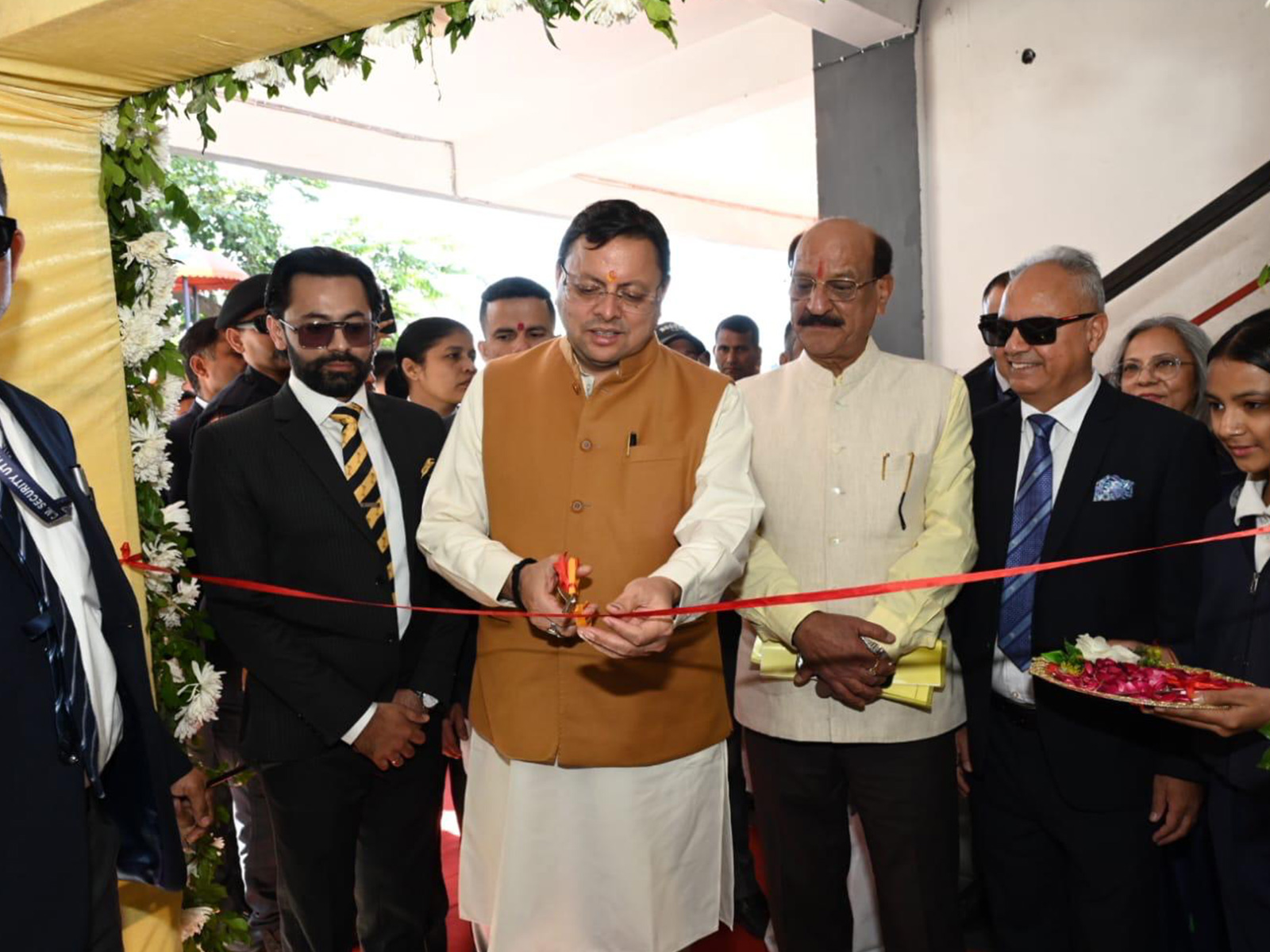 CM Dhami inaugurates Rishikesh international school annual function (Photo/ANI)