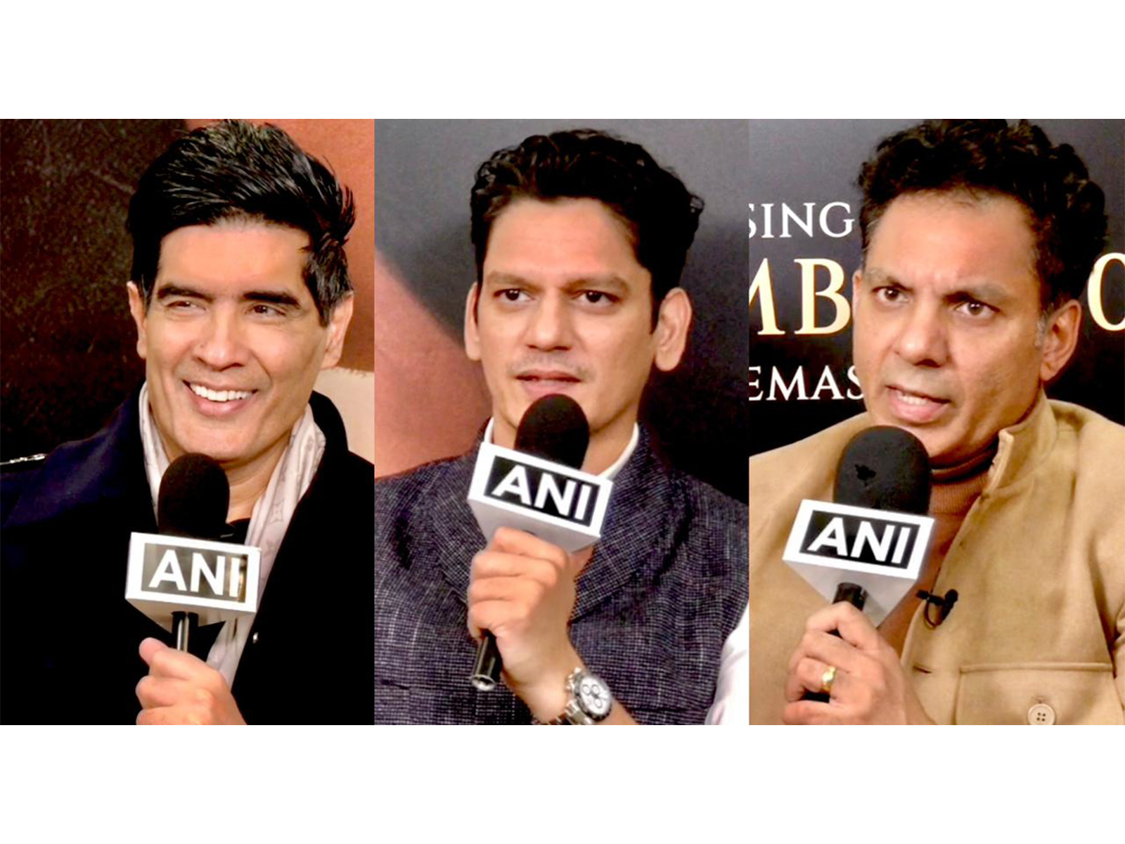  Manish Malhotra, Vijay Varma and Vibhu Puri (Photo/ANI)