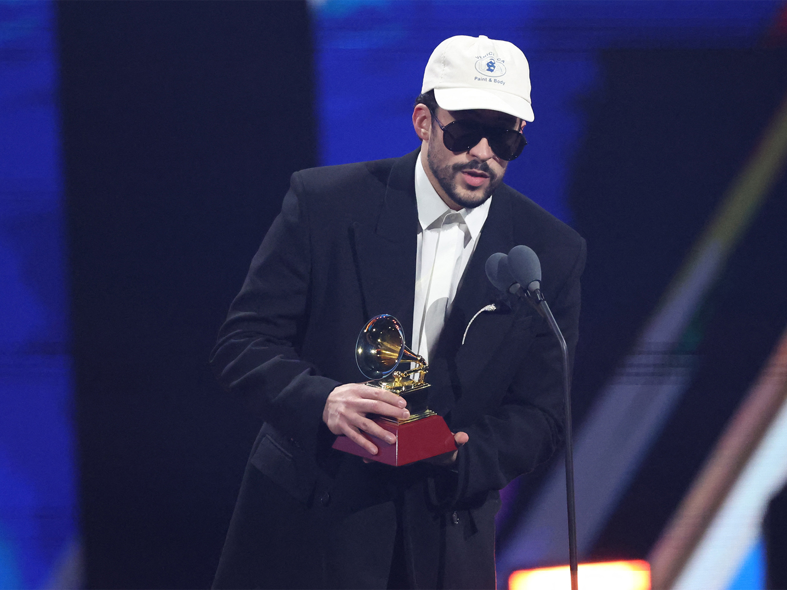 Bad Bunny recieving award at Latin Grammy Awards 2025 (Photo: Reuters) 