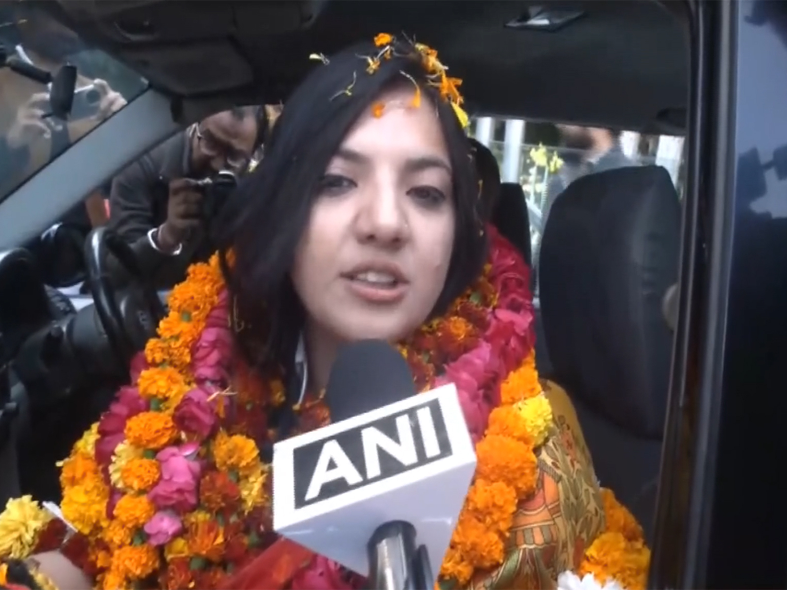 Bharatiya Janata Party's winning candidate from Nagrota, Devyani Rana (Photo/ANI)