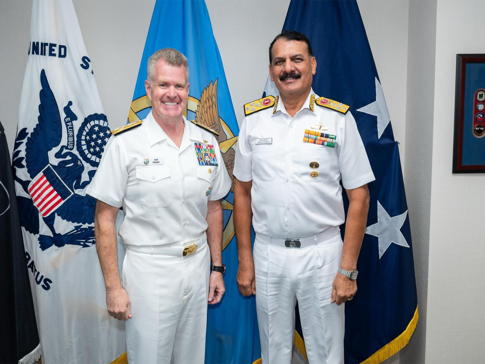 Indian, US naval chief's deepen Indo-Pacific security talks (Photo:X/@indiannavy)