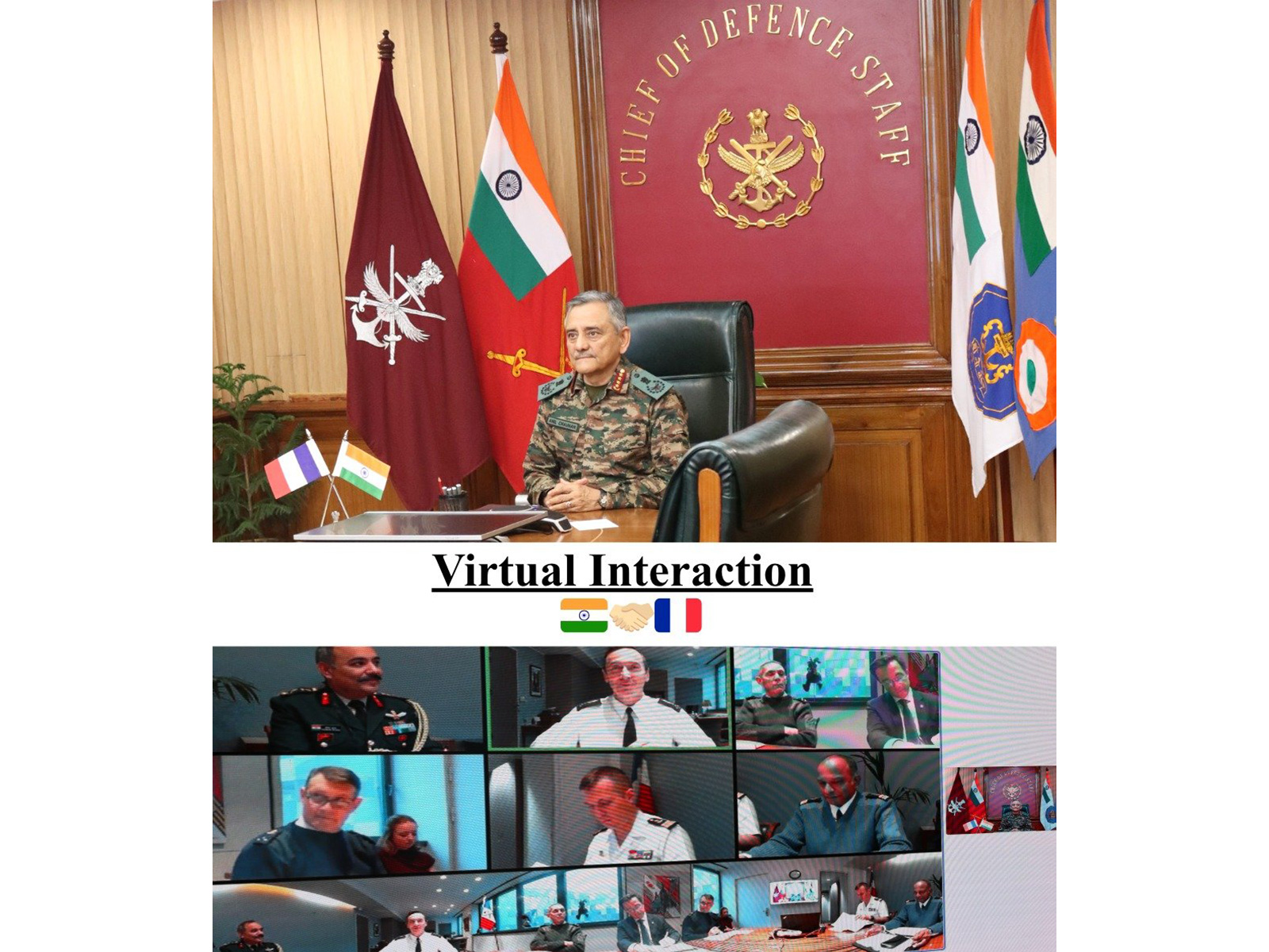 India–France defence chiefs hold talks (Photo/Headquarters, Integrated Defence Staff)