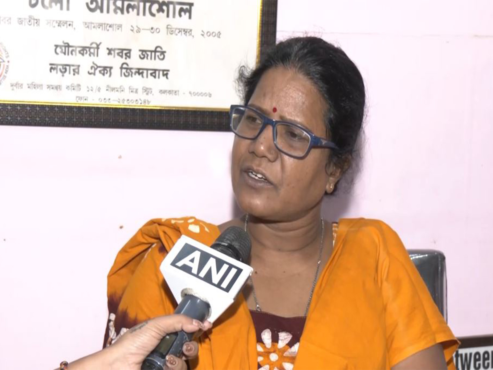Secretary of the Durbar Mahila Samanwaya Samiti, Sonagachi, Bishakha Laskar (Photo/ANI) Secretary of the Durbar Mahila Samanwaya Samiti, Sonagachi, Bishakha Laskar (Photo/ANI)
