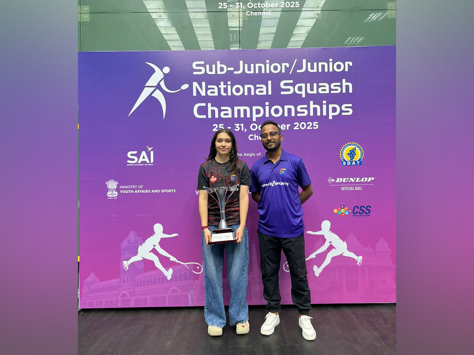 Anika Dubey and her coach Abhinav Sinha (Photo: Chance2Sports)