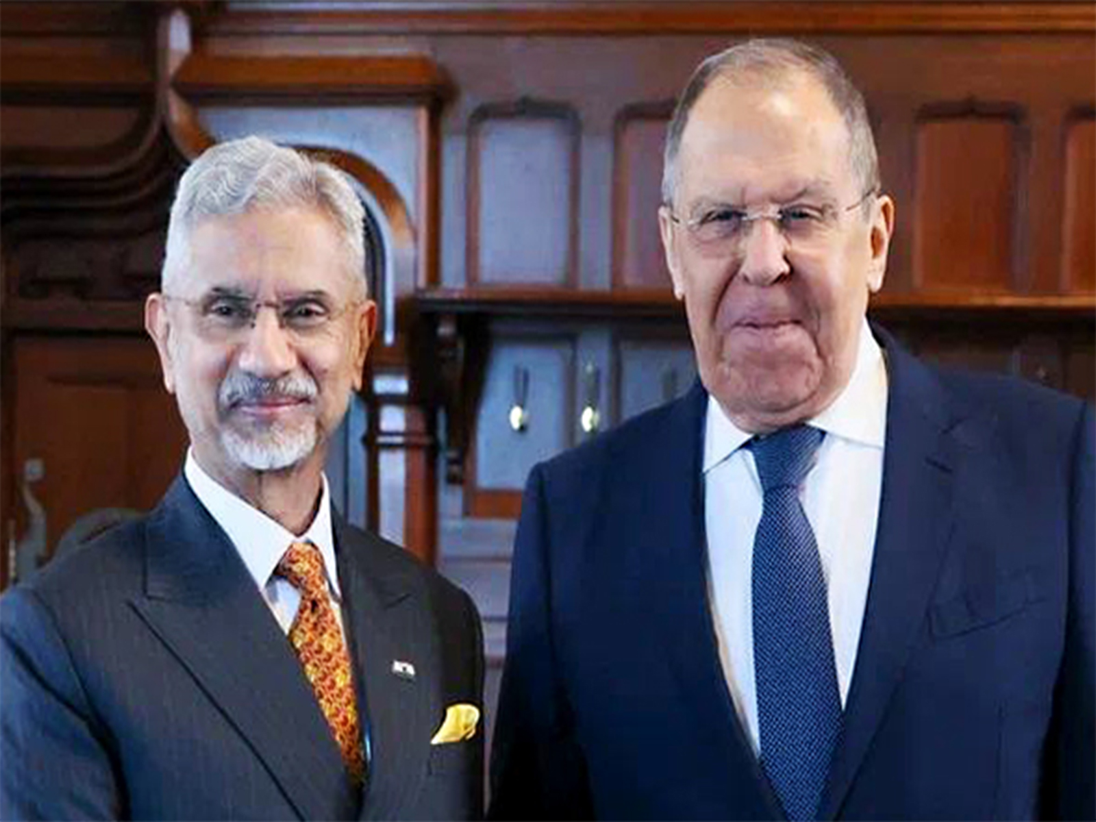 Russia's Foreign Minister Sergey Lavrov with External Affairs Minister S Jaishankar in Moscow (File Photo/ANI)