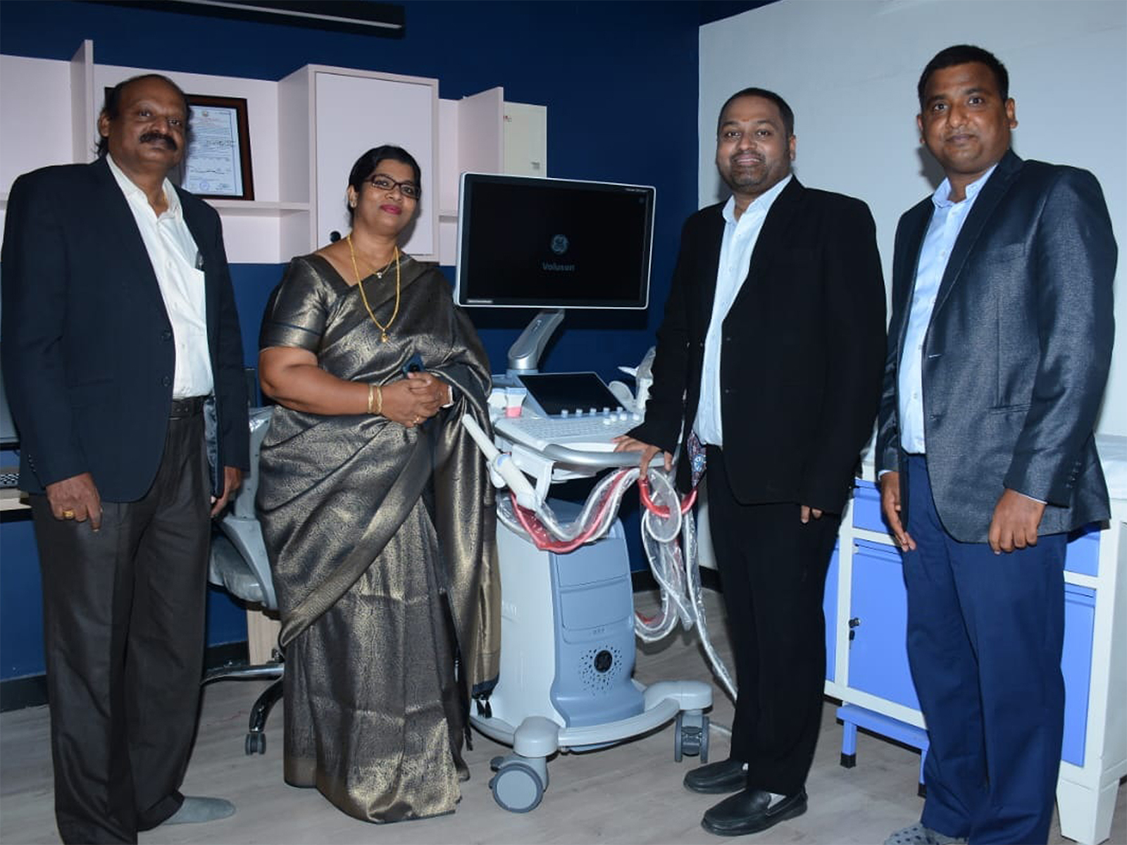  L-R: R. Mr. Gopalakrishnan, Ms. Nusrath Fathima of Fetal Medicine & Wellness Centre of Medilabs; Dr. Prakash & Mr. Dilli Babu, Directors, Medilabs