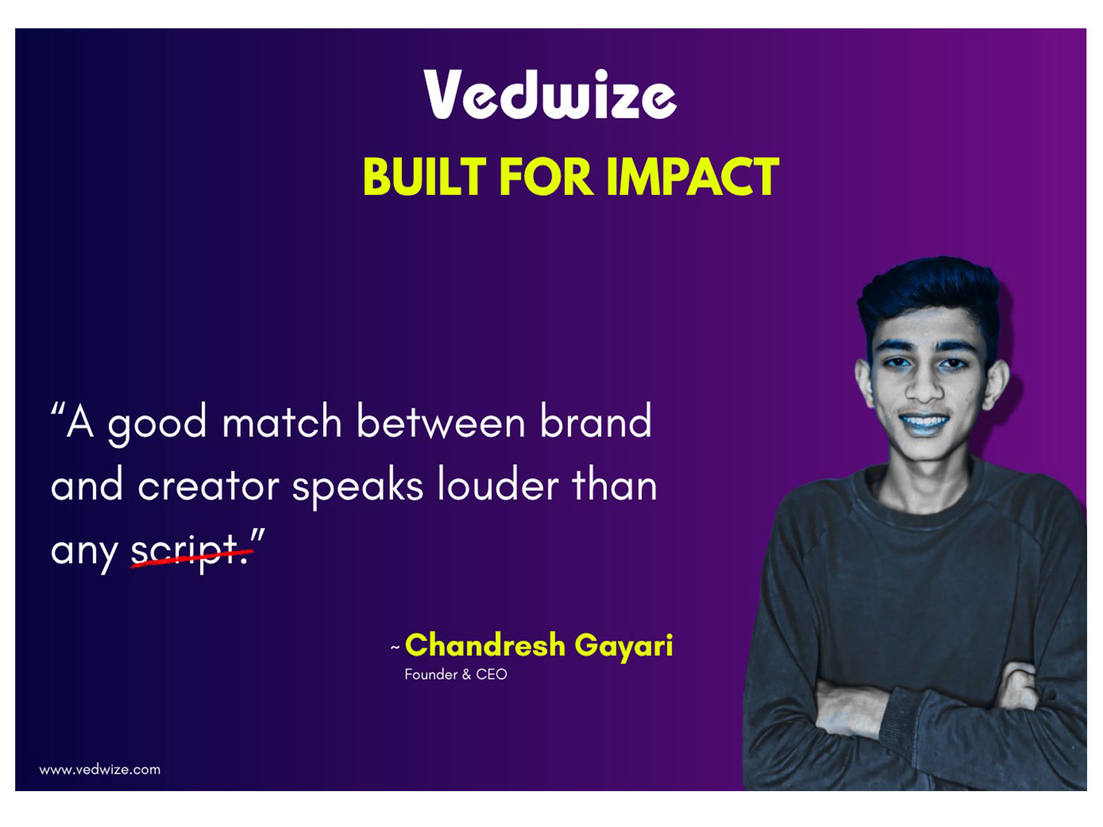 Vedwize: Indore-Based Talent Management & Influencer Marketing Company Led by Chandresh Gayari Becomes a Rising Force in India’s Creator Economy