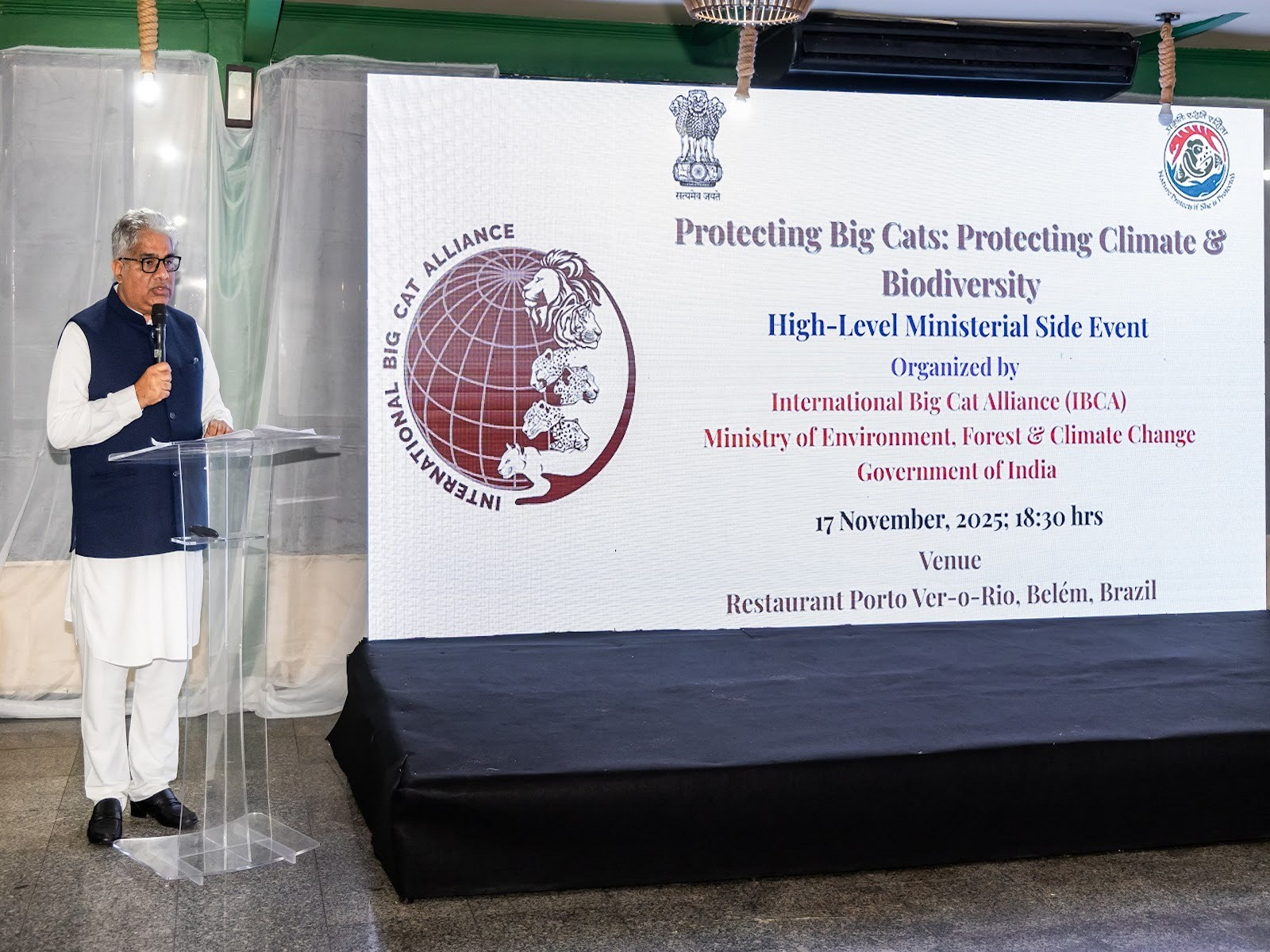 Union Environment Minister delivers India’s intervention at UNFCCC CoP30 (Photo/Ministry of Environment, Forest and Climate Change)