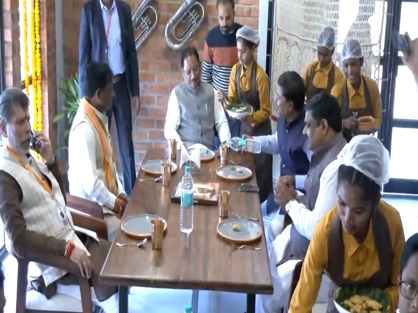 Chhattisgarh CM Sai inaugurates Cafe Pandum in Bastar (Photo/ANI)