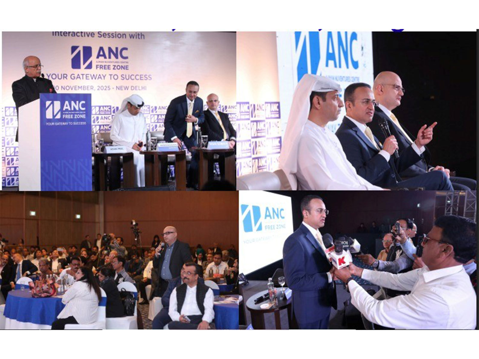 Ajman NuVentures Centre Free Zone delegation — Rishi Somaiya (CEO), Mohamed Fathy & Naseer Bin Rashid during their successful maiden multi-city visit to India.