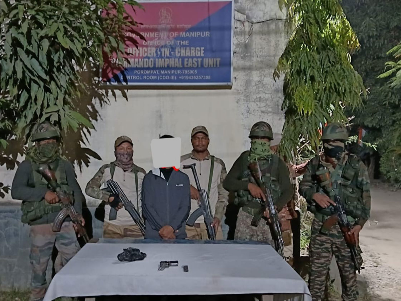 Manipur Police arrest a 26-year-old man with weapons. (Photo/X@manipur_police)