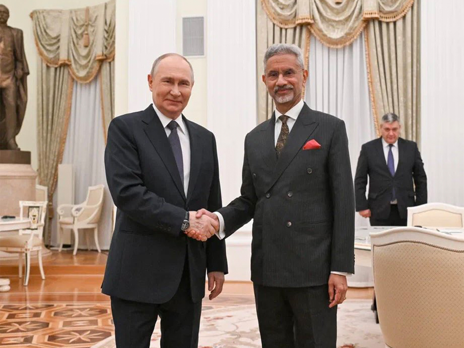 External Affairs Minister S Jaishankar meets Russian President Vladimir Putin (Photo: @DrSJaishankar/X)