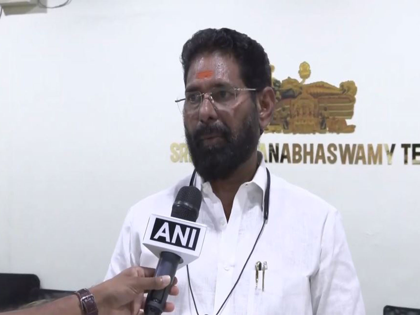 Karamana Jayan, governing council member of the Sree Padmanabhaswamy temple (Photo/ANI)