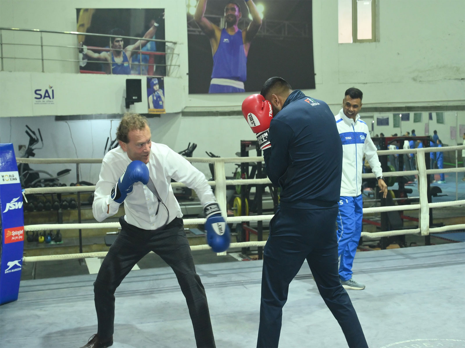 Boris (left) at SAI NCE in Rohtak. (Photo/SAI Media)