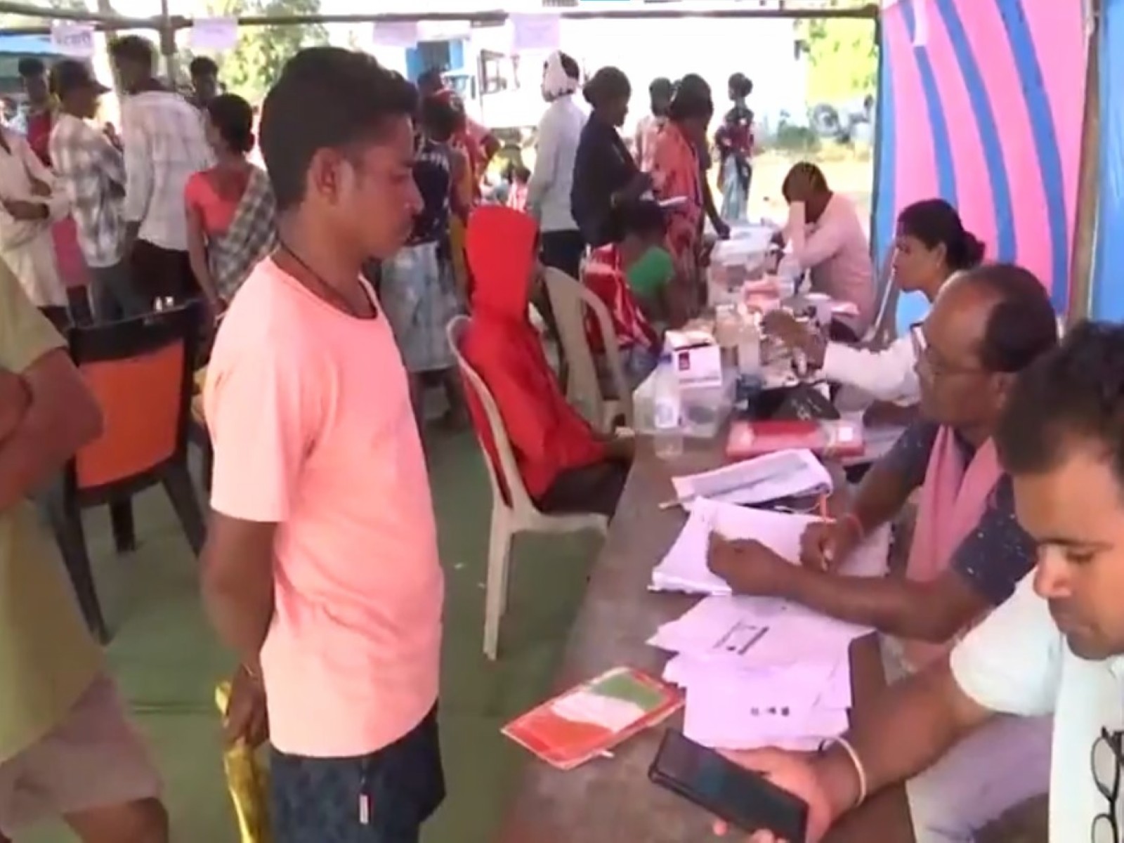 Camp set up at slained Naxal Commander Madvi Hidma's native village Puvarti in Sukma (Photo/ANI)