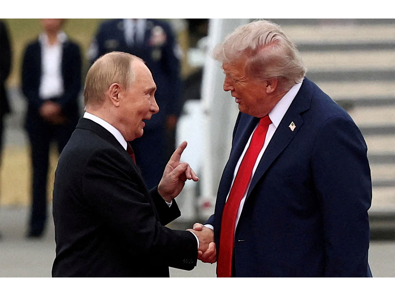 US President Donald Trump shakes hands with Russian President Vladimir Putin during their meeting in Anchorage, Alaska. (File Photo/Reuters) US President Donald Trump shakes hands with Russian President Vladimir Putin during their meeting in Anchorage, Alaska. (File Photo/Reuters)