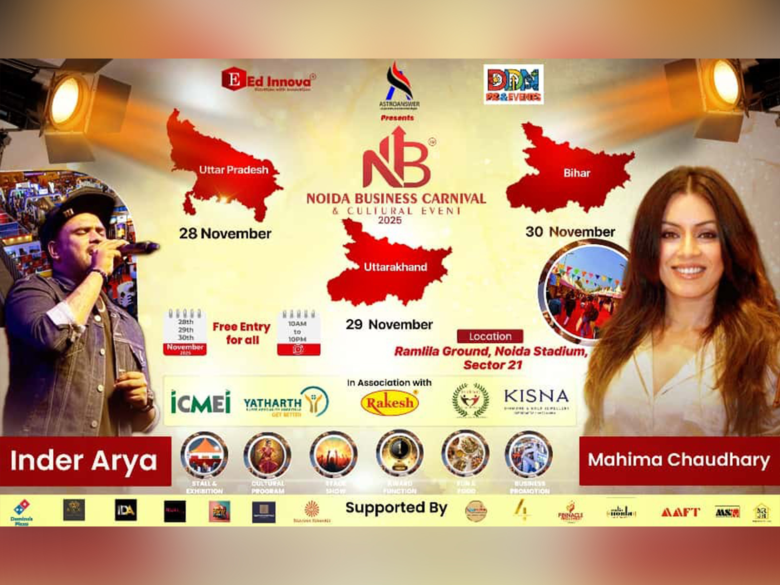 Noida City Gears Up for a Grand Cultural & Business Extravaganza: Noida Business Carnival & Cultural Event 2025