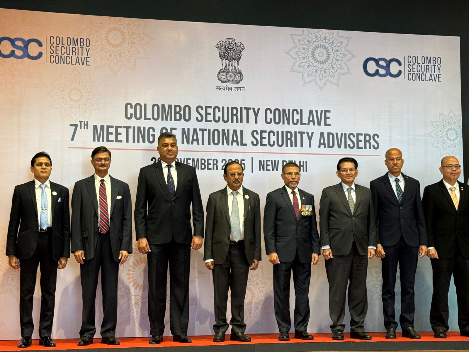Bangladesh’s NSA participates Colombo Security Conclave meeting hosted by Ajit Doval (Photp/X@bdhc_delhi)