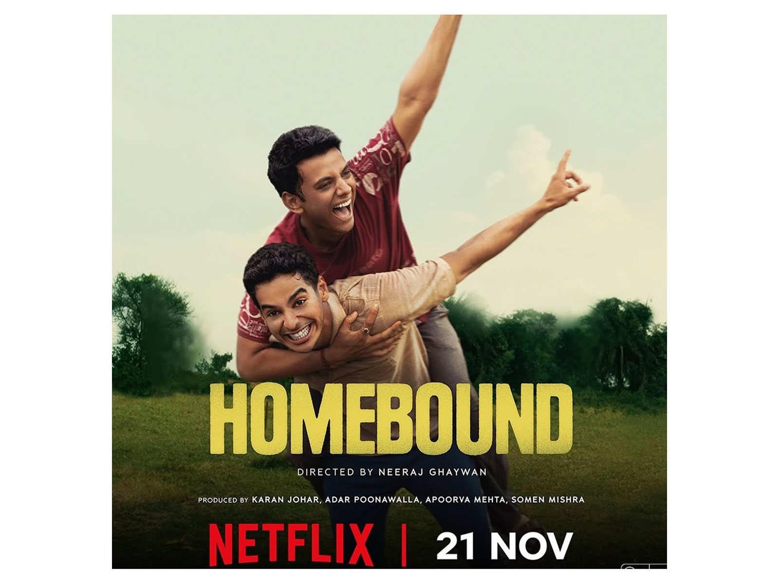 Homebound sets Netflix release date (Photo/Instagram@netflix_in)