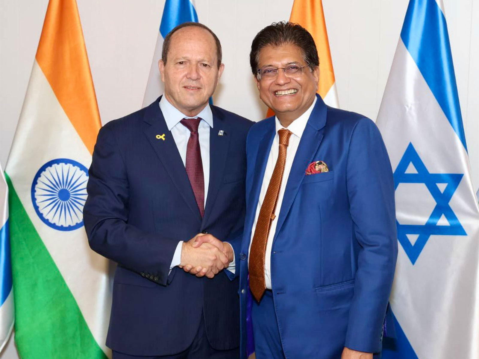 India’s Minister of Commerce and Industry Piyush Goyal and Israel’s Minister of Economy and Industry Nir Barkat (Image Source @PiyushGoyal)