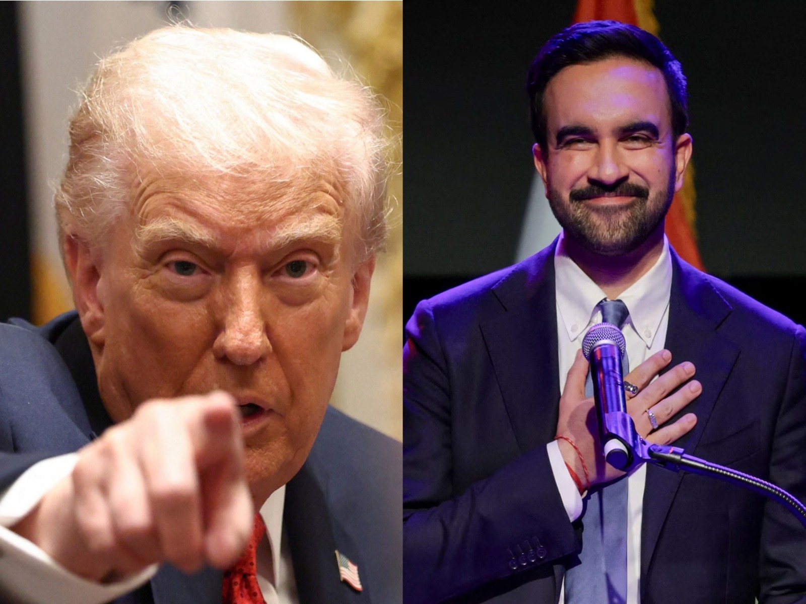 US President Donald Trump (left) and New York City Mayor-elect Zohran Mamdani. (File Photo/Reuters)