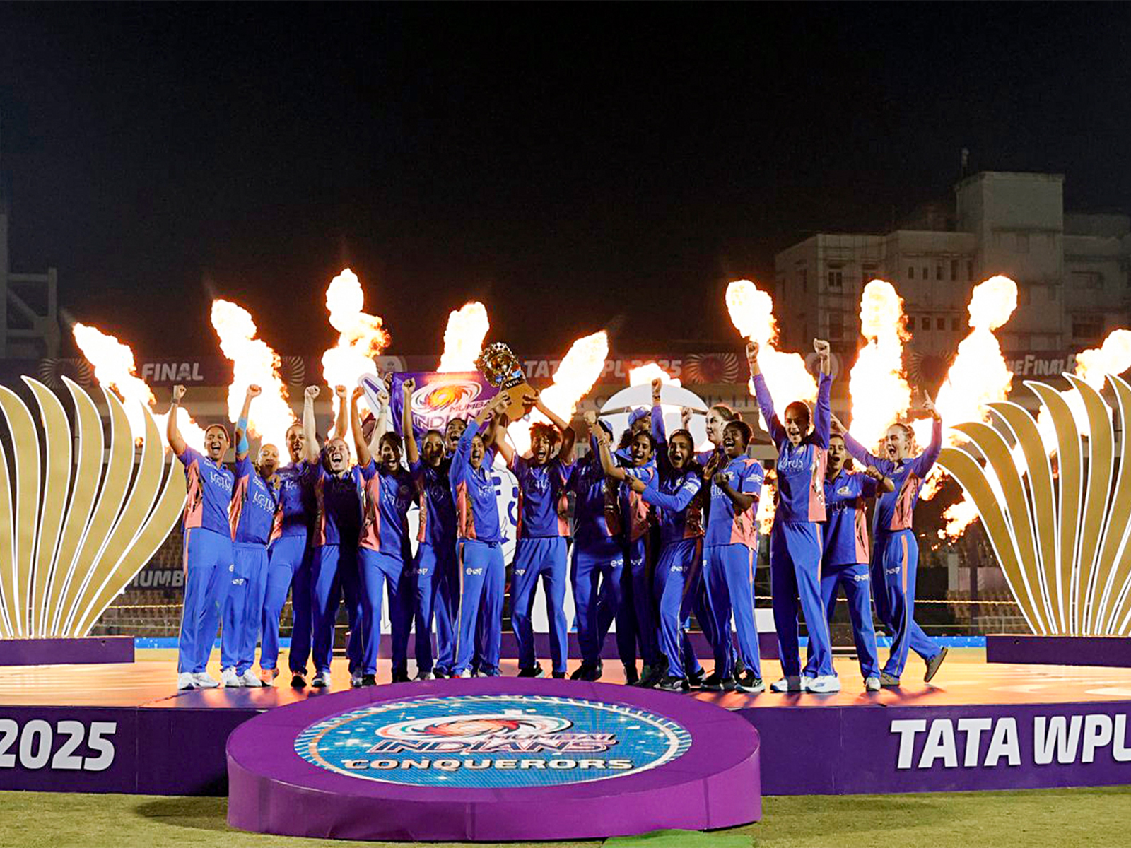 WPL 2025 champions Mumbai Indians. (Photo: ANI)