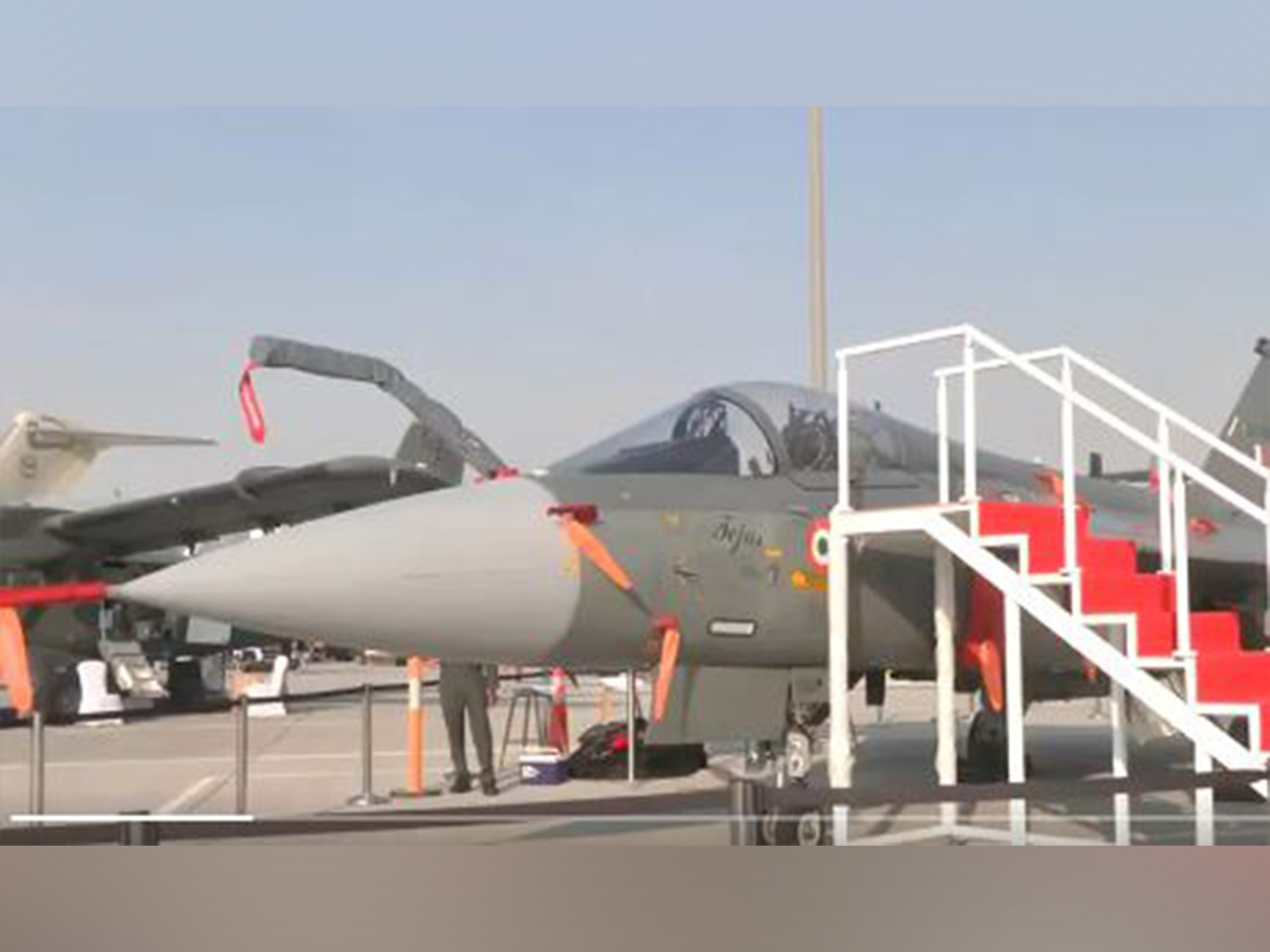 Static display of HAL Tejas in Dubai Air Show 2025 (Photo/ANI)