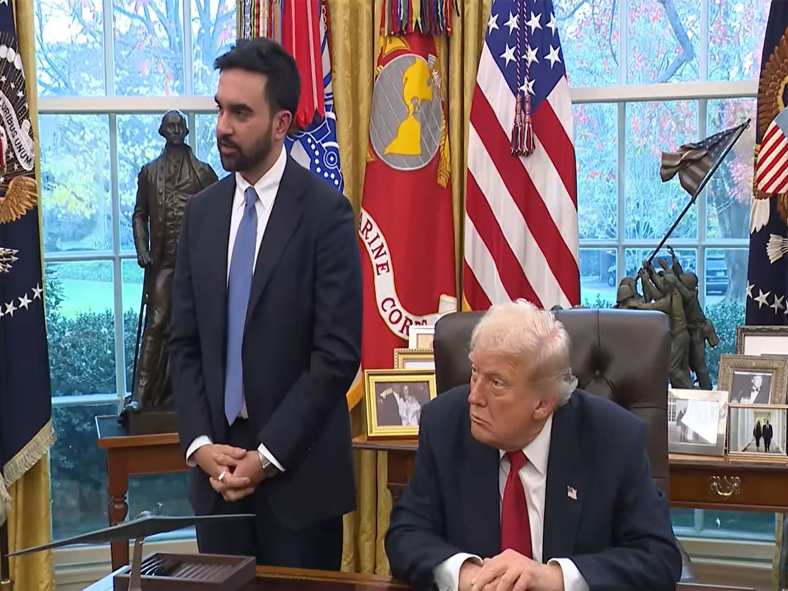 US President Donald Trump meets New York City Mayor-elect Zohran Mamdani at the White House. (Image Source: The White House/YouTube)