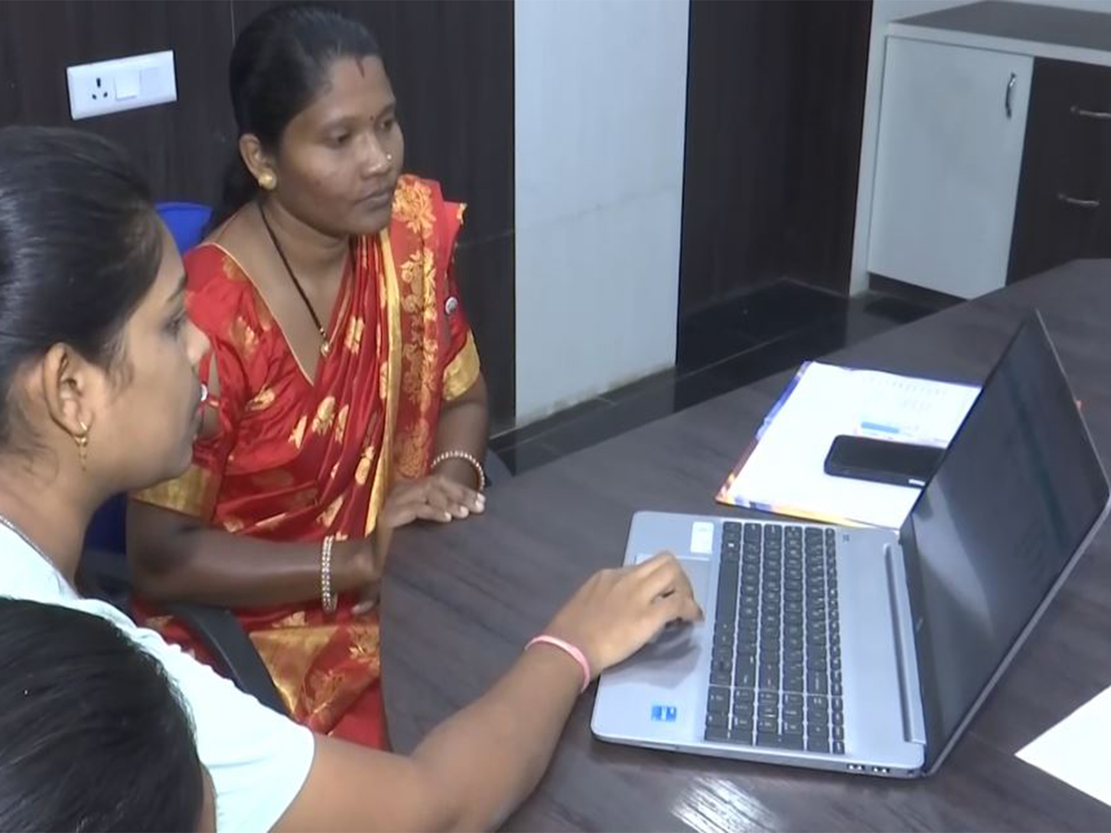 Women learning entrepreneurship skills at Dantewada's 'Youth Hub' campaign (Photo/ANI)