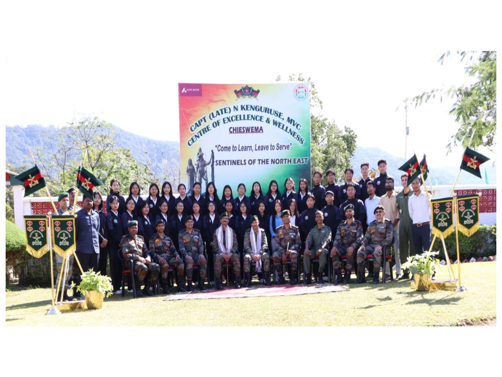 DG Assam Rifles Visits Capt N Kenguruse MVC Centre of Excellence & Wellness in Kohima (Photo/ANI)