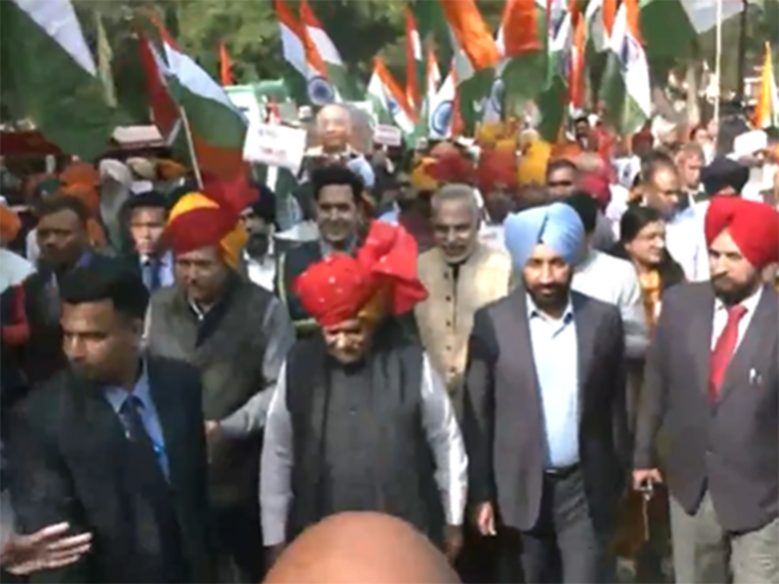 Punjab Governor Gulab Chand Kataria participates in 'Unity March' (Photo/ANI)