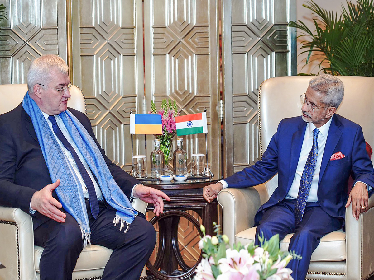 EAM Jaishankar and Ukraine Foreign Minister Andrii Sybiha (File Photo/ANI)