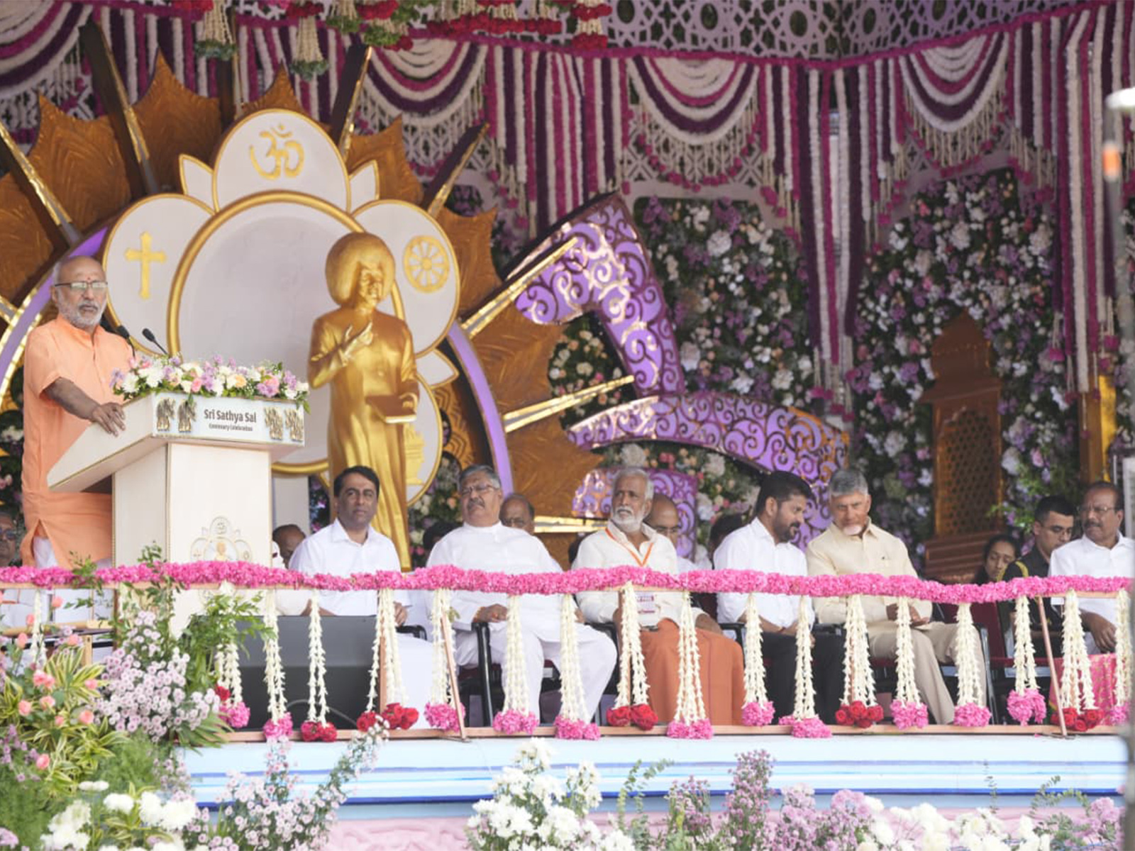 VP CP Radhakrishnan at Sri Sathya Sai Baba Centenary Celebrations in Puttaparthi (Photo/X@VPIndia)