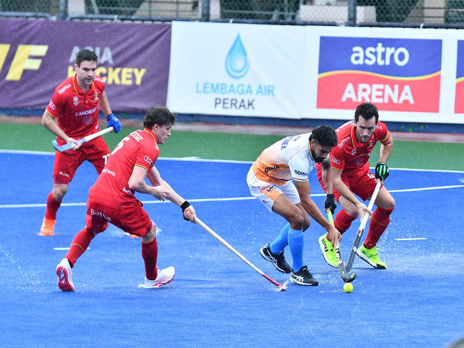 Team India in action against Belgium. (Photo: HI Media)