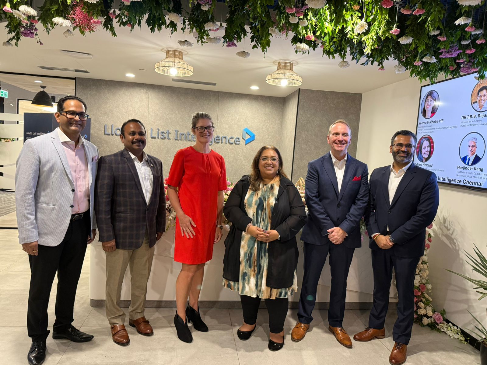 Leaders from Cushman & Wakefield and Lloyd’s List Intelligence (LLI) at the launch of the LLI Centre of Excellence in Chennai