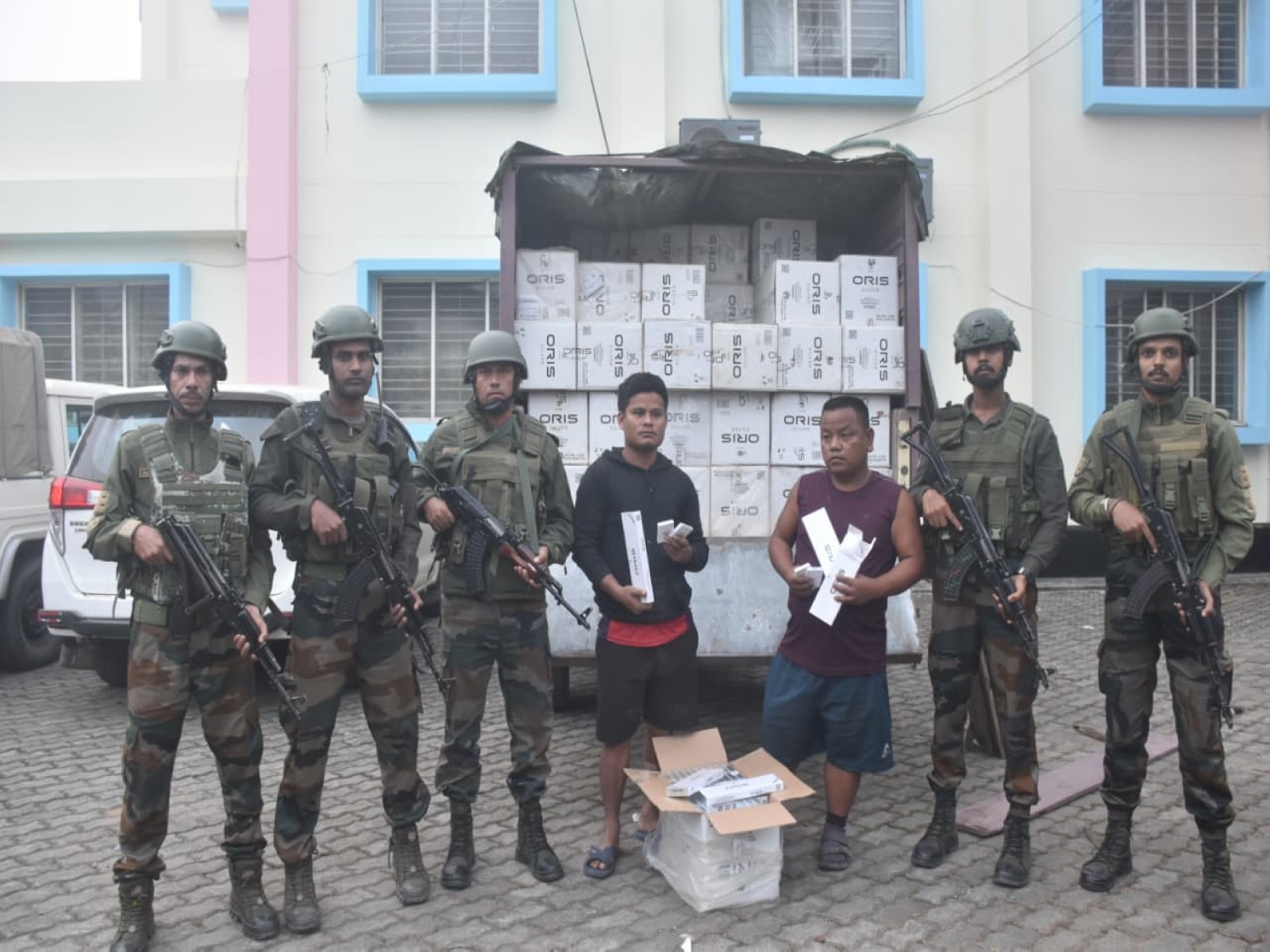 Seized Foreign-Cigarettes in Assam (Photo/ANI)