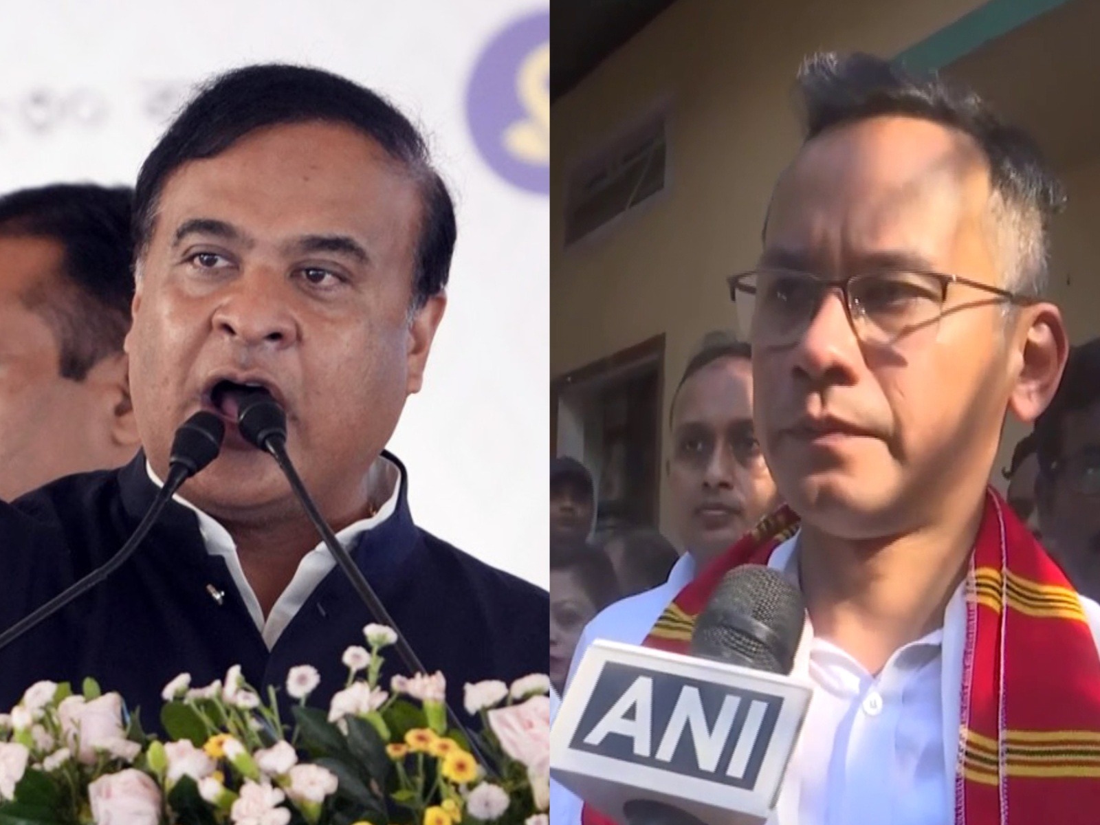 Assam CM Himanta Biswa Sarma and Congress MP Gaurav Gogoi (Photo/ANI)