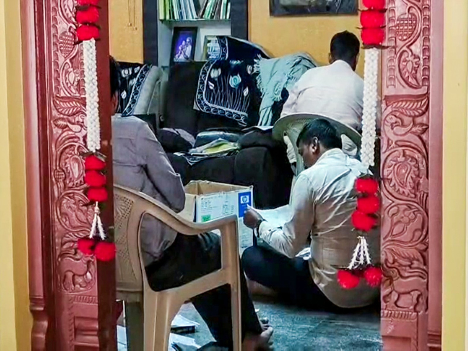 Lokayukta conducts raid in Mandya on Tuesday (Photo/ANI)