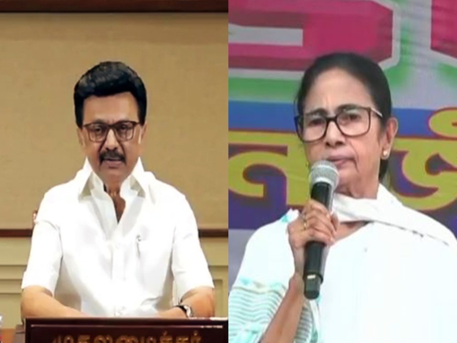 Tamil Nadu CM MK Stalin and West Bengal CM Mamata Banerjee (Photo/ANI)