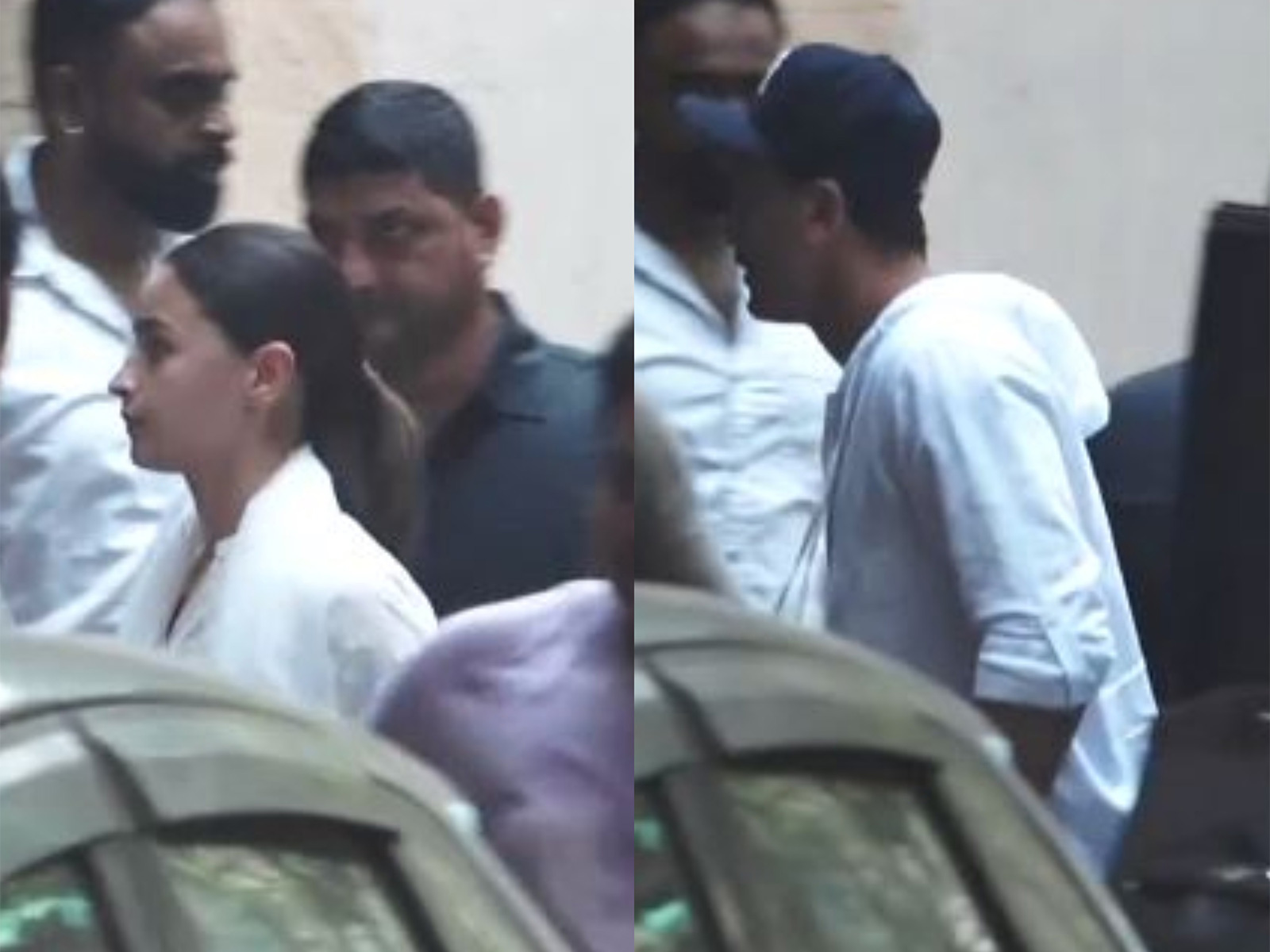 Ranbir Kapoor, Alia Bhatt visit Dharmendra's residence (Photo/ANI)