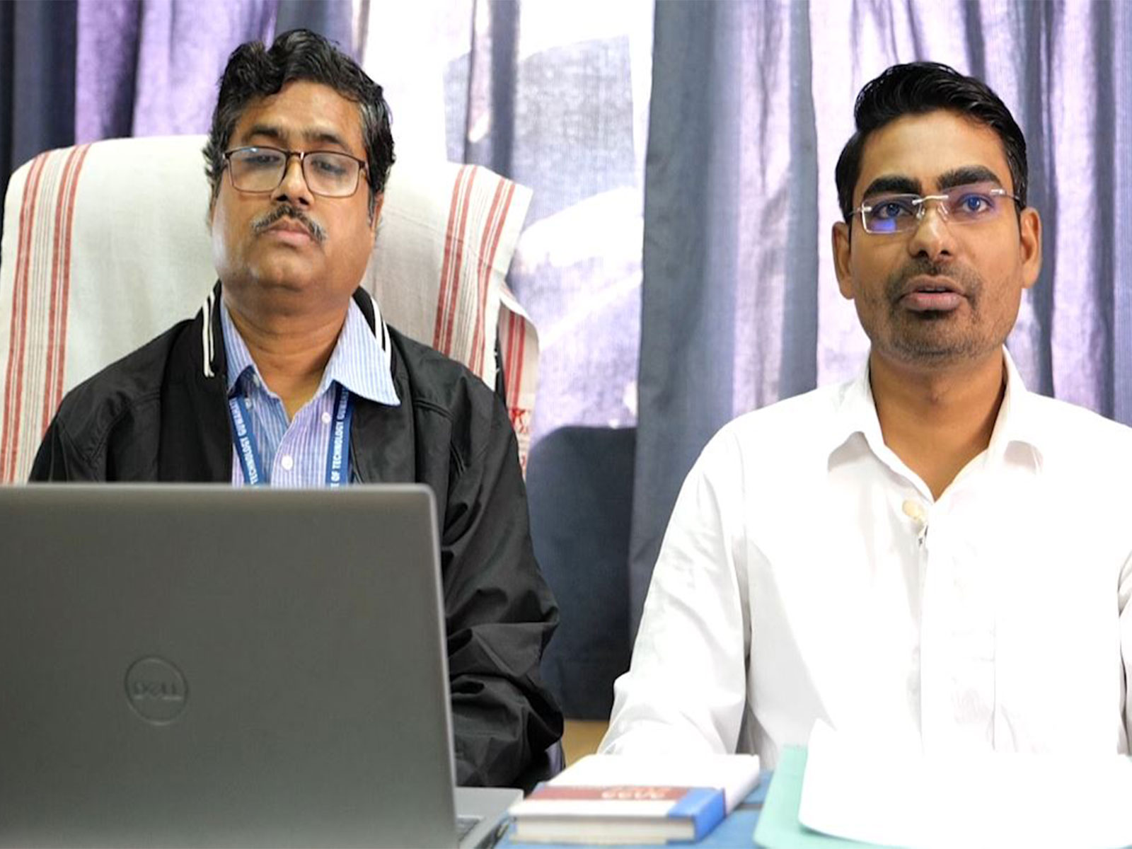 Prof. Chandan Das, Dept of Chemical Engineering and Research scholar Dr Anil Kumar (Photo/IIT Guwahati)