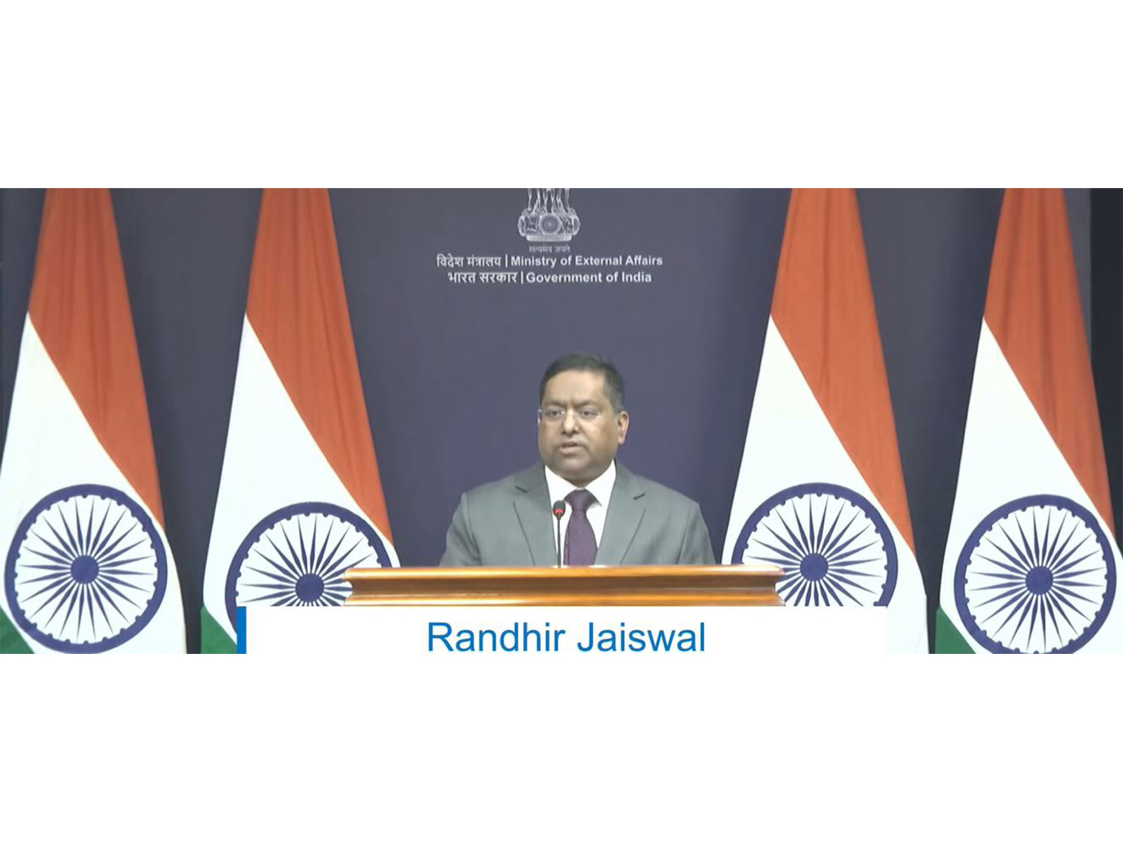 MEA Spokesperson Randhir Jaiswal (Photo: YouTube/MEA)