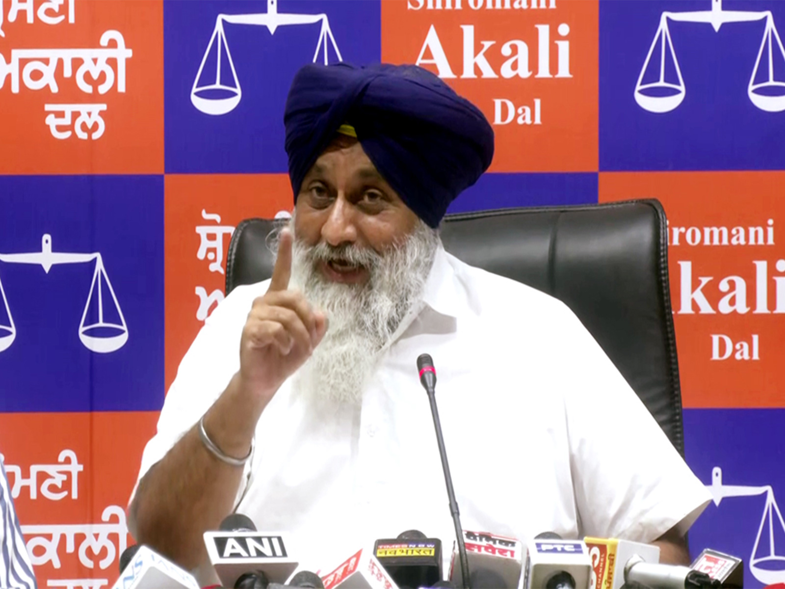 Shiromani Akali Dal (SAD) president Sukhbir Singh Badal (Photo/ANI)