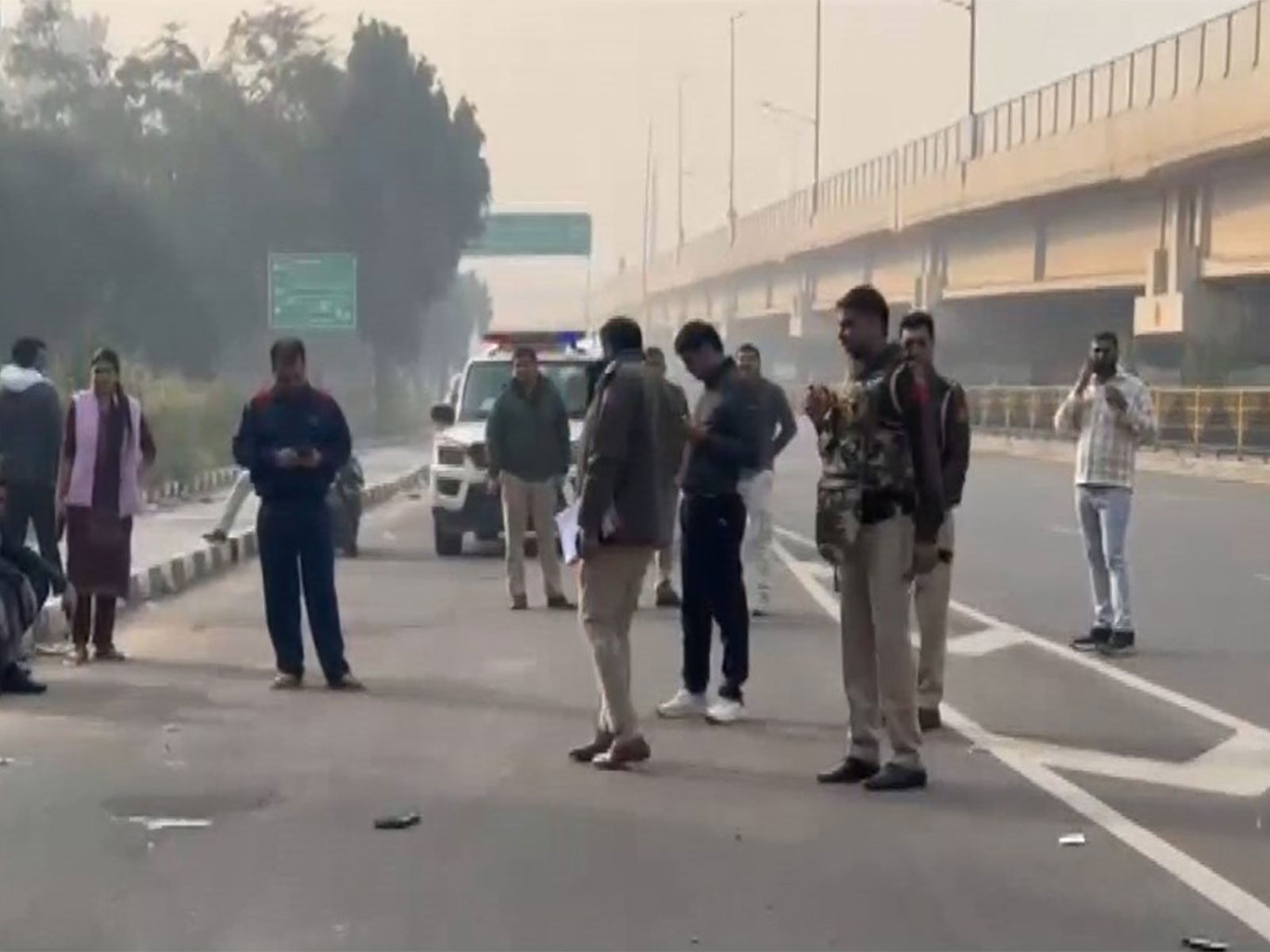 Visuals from the arrest site, Dwarka, Delhi (Photo/ANI)