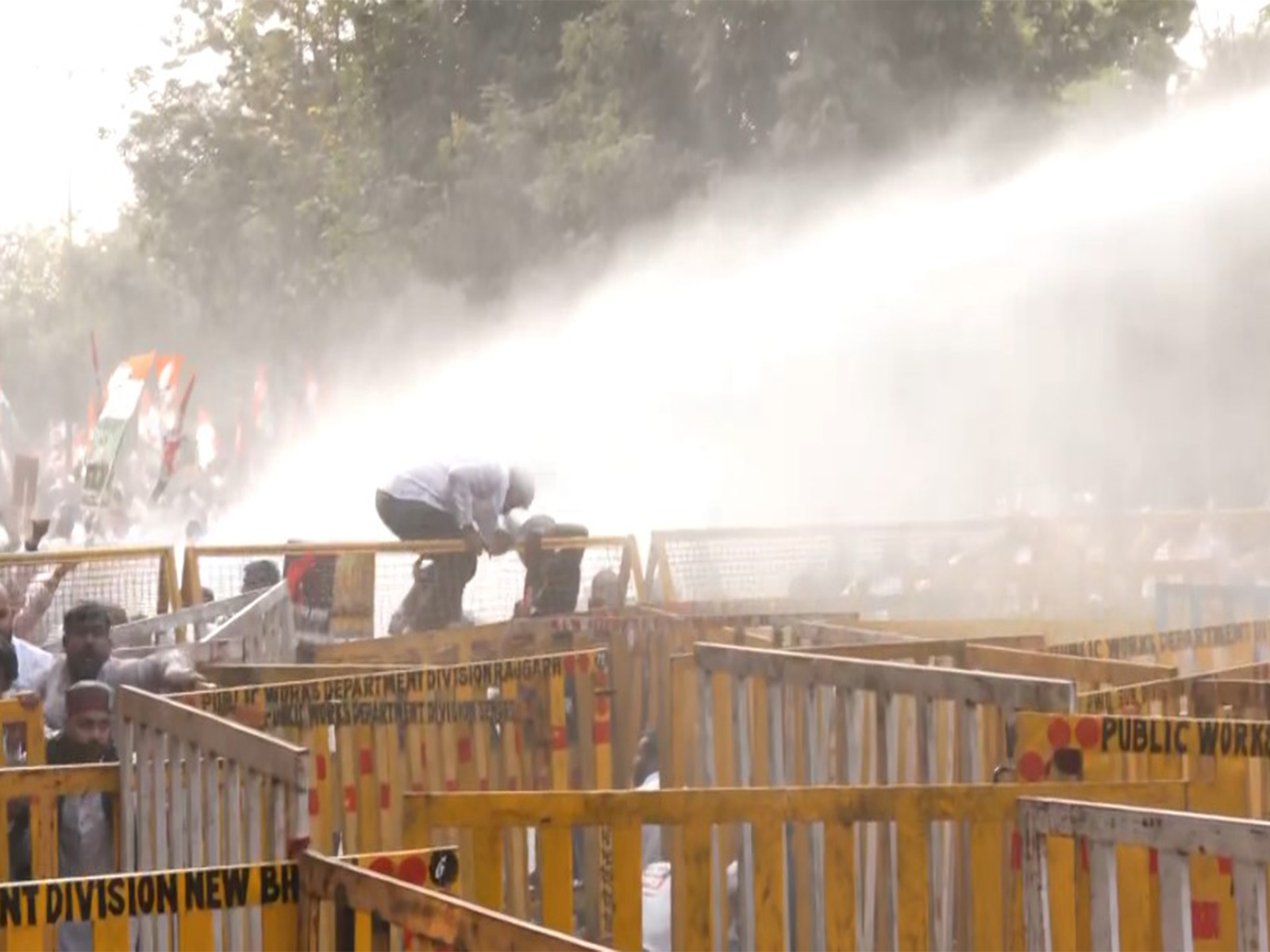 Youth Congress protest in Bhopal  (Photo/ANI)