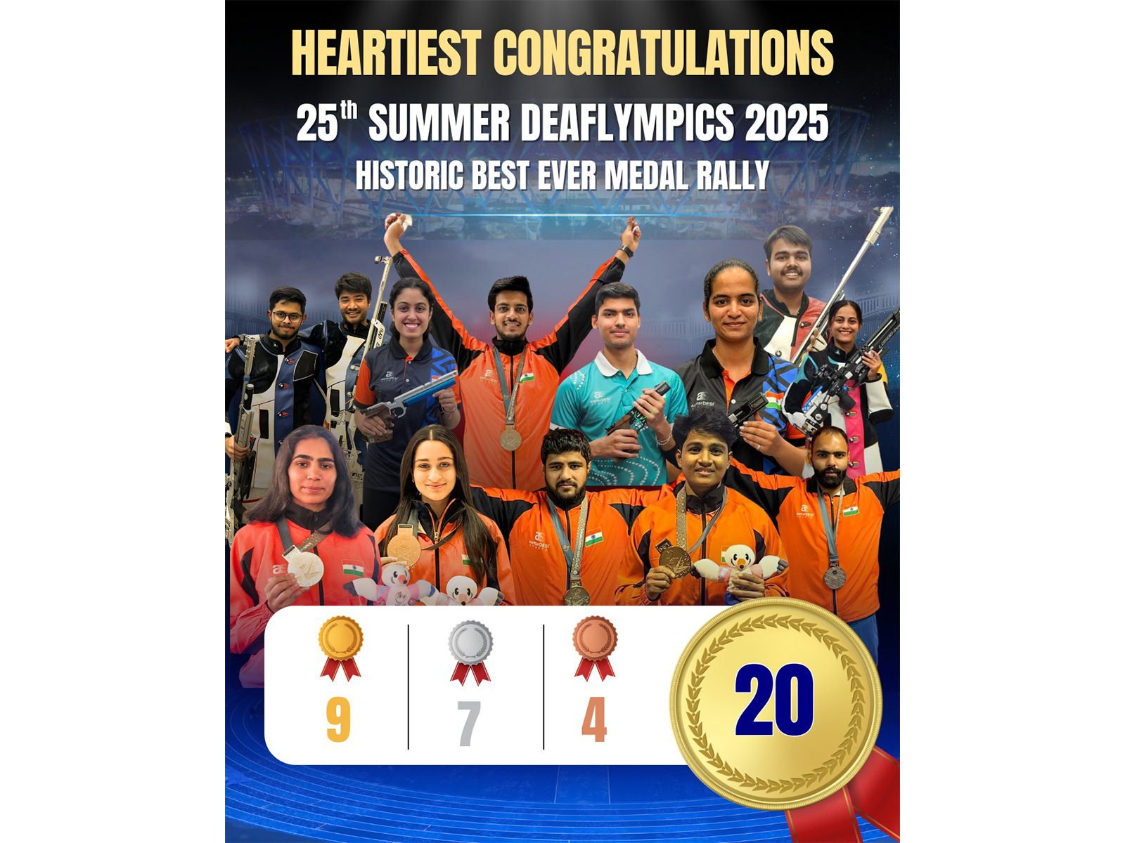 PM Modi has congratulated Deaflympians. (Photo: @narendramodi)