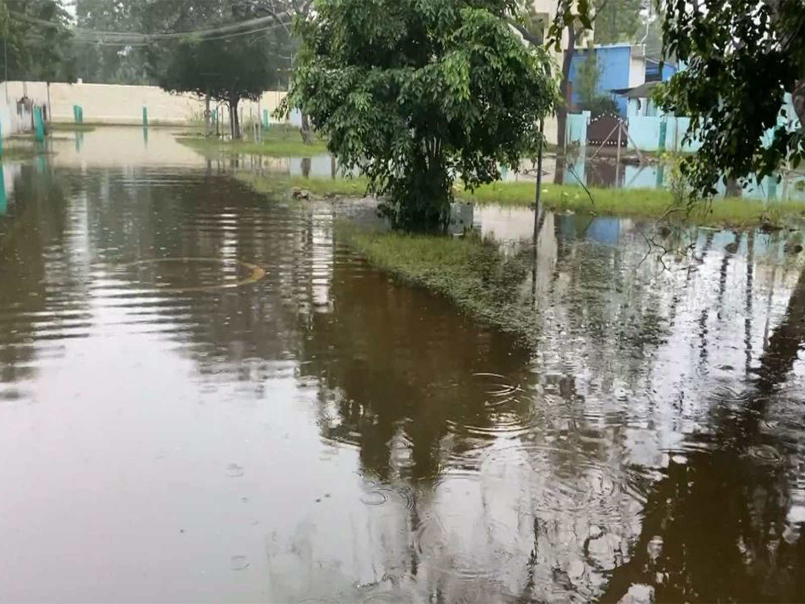 Heavy rainfall triggers waterlogging in several parts of Thoothukudi (Photo/ANI)